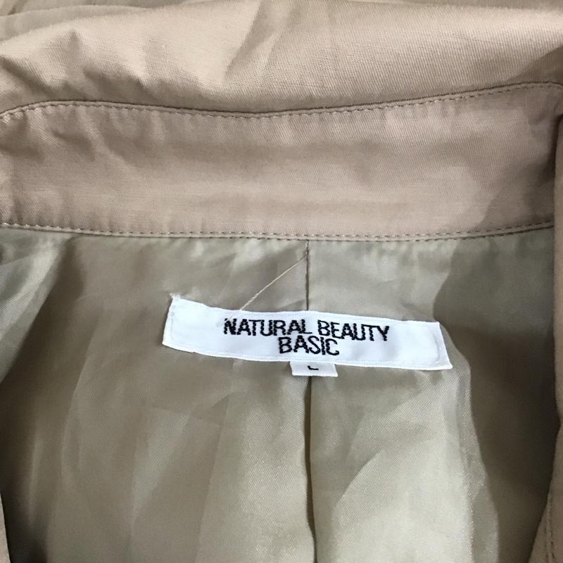 ナチュラルビューティーベーシック NATURAL BEAUTY BASIC コート トレンチコート トレンチコート ロングコート アウター L 無地 ベージュ / ベージュ / レディース USED 古着 中古 10113804