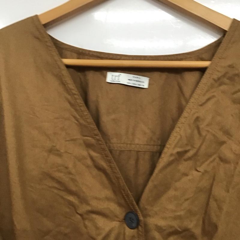 ザラティーアールエフ ZARA TRF ワンピース ロングスカート 長袖シャツロングワンピース 前開 フレアスカート L 無地 茶 / ブラウン / レディース USED 古着 中古 10134321
