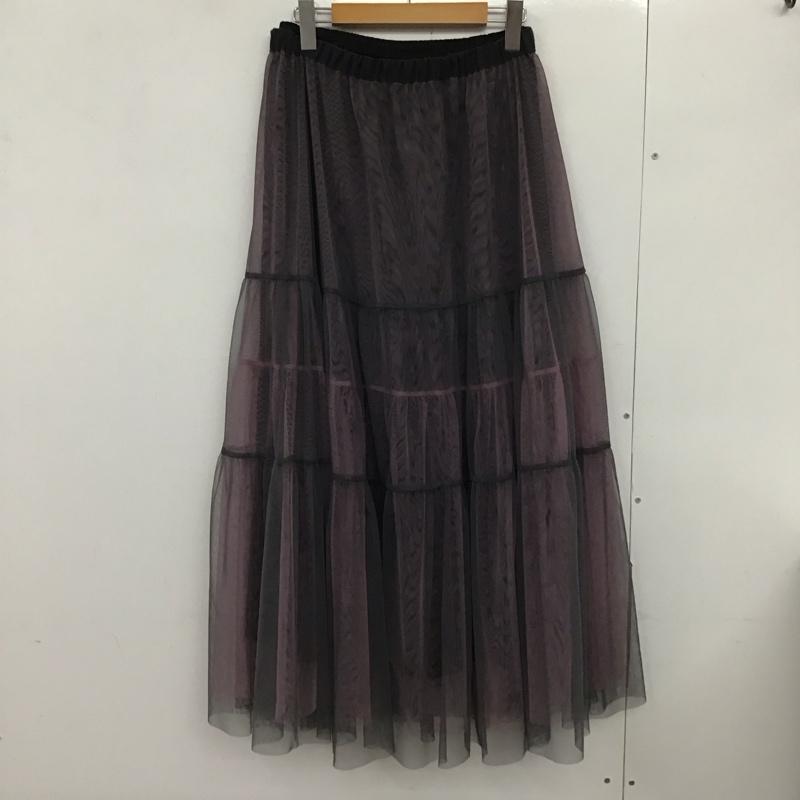 ページボーイ PAGEBOY スカート ロングスカート pb450001ts レイヤードチュールスカート ロングスカート フレアスカート FREE 無地 紫 / パープル /  レディース USED 古着 中古 10133033