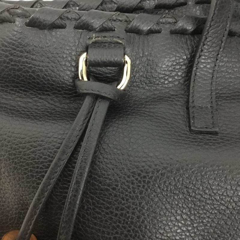 グッチ GUCCI トートバッグ トートバッグ 354666 002404 バンブータッセル レザー 無地 黒 / ブラック / レディース USED 古着 中古 10125990