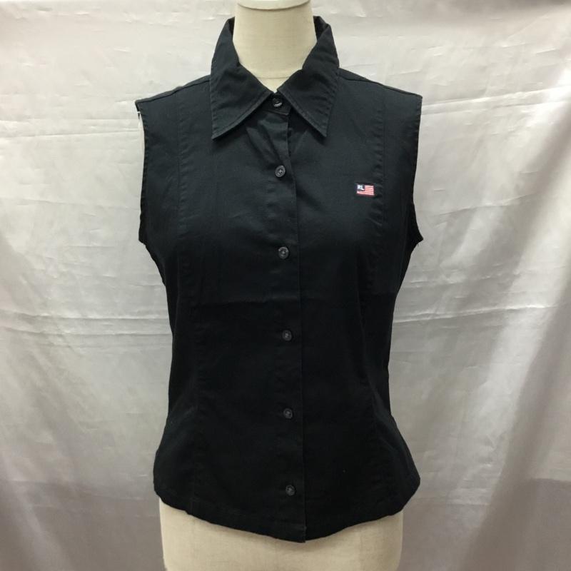 ポロジーンズ Polo Jeans Co. トップス トップス RALPH LAUREN ノースリーブシャツ M ワンポイント 黒 / ブラック / レディース USED 古着 中古 10118495