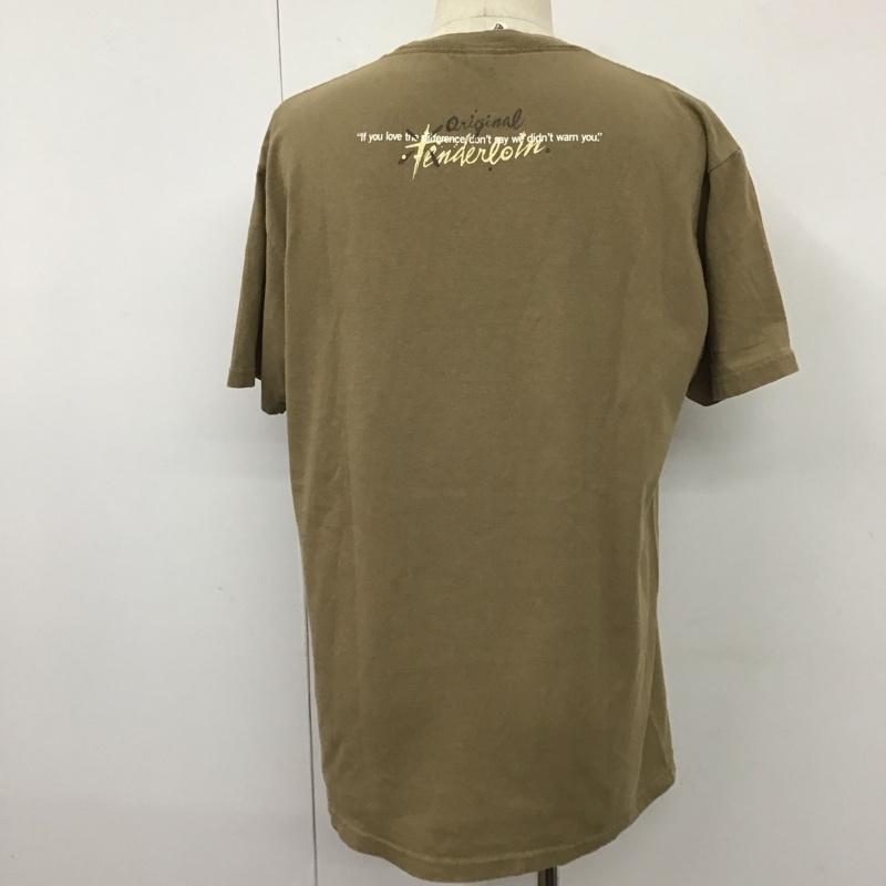 テンダーロイン TENDERLOIN Tシャツ 半袖 半袖カットソー プリントTシャツ クルーネックカットソー L プリント 茶 / ブラウン /  メンズ USED 古着 中古 10110908
