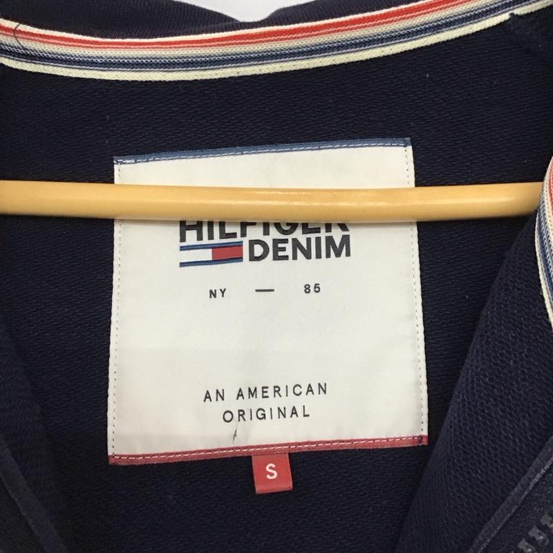 ヒルフィガーデニム HILFIGER DENIM パーカー 長袖 長袖パーカー S ロゴ、文字 紺 / ネイビー / メンズ USED 古着 中古 10133125
