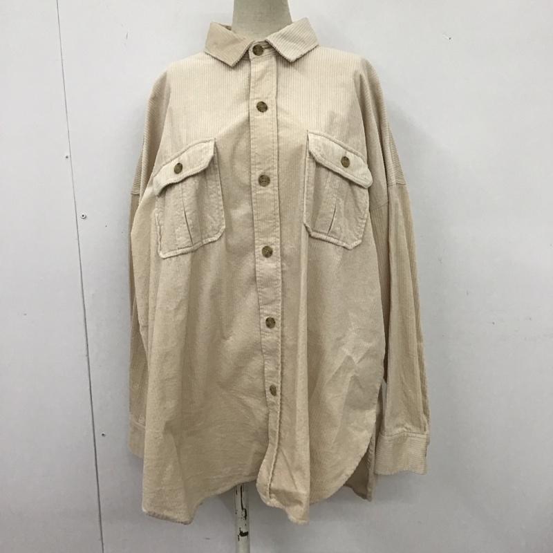 ローリーズファーム LOWRYS FARM シャツ、ブラウス 長袖 lf619152ad コーデュロイcpoシャツ 長袖コーデュロイシャツ カジュアルシャツ FREE 無地 アイボリー / アイボリー / レディース USED 古着 中古 10109207