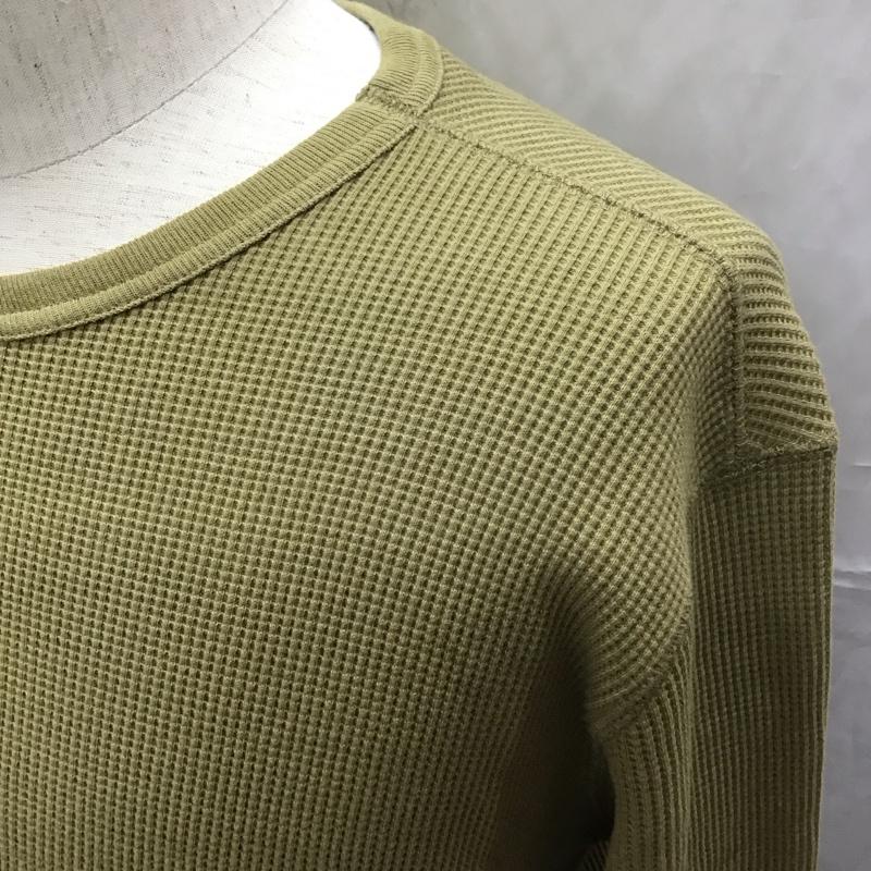 ブルコ BLUCO カットソー 長袖 長袖カットソー ロングスリーブカットソー クルーネックカットソー L 無地 カーキ / カーキ /  メンズ USED 古着 中古 10110981