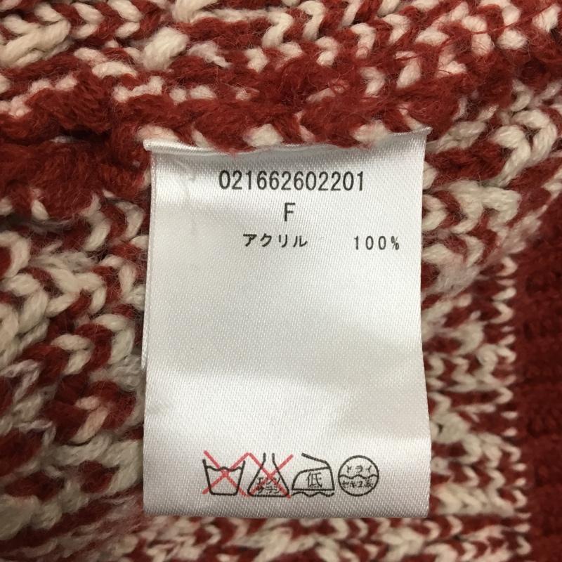 ダズリン dazzlin ニット、セーター 長袖 021662602201 タートルもこもこジャカードニット FREE 赤 / レッド / X 白 / ホワイト / レディース USED 古着 中古 10118039