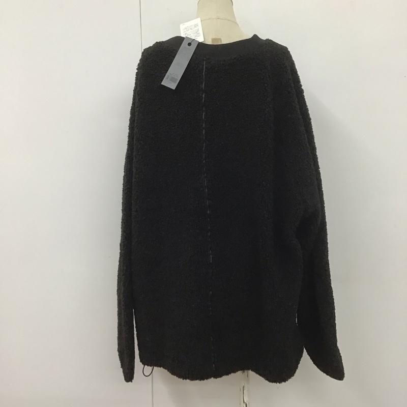ジーナシス JEANASIS カットソー 長袖 JS063884SB ボアパイピング BIGプルオーバー タグ付き FREE 無地 黒 / ブラック /  レディース USED 古着 中古 10106999