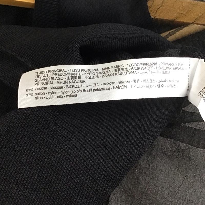 ザラ ZARA カーディガン 長袖 2488 131 800 袖シアー M 無地 黒 / ブラック / レディース USED 古着 中古 10131215