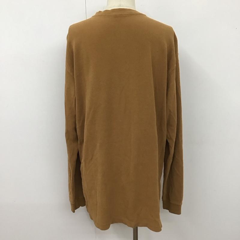 カーハート Carhartt カットソー 長袖 k200brn CottonLongSleeveHenleyShirt 長袖Tシャツ ヘンリーネックカットソー L 無地 茶 / ブラウン /  メンズ USED 古着 中古 10111630