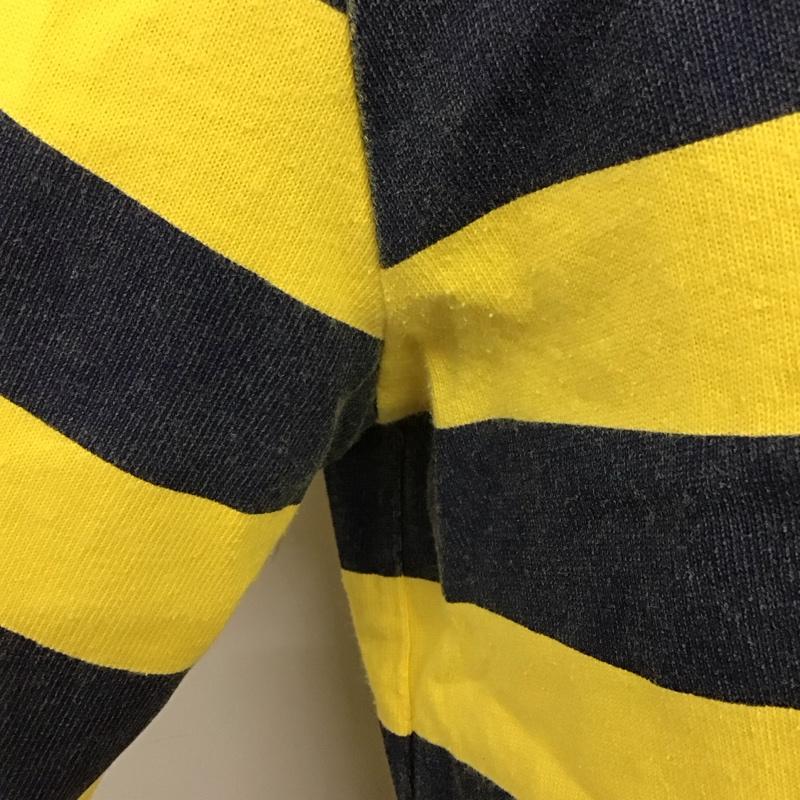 ラファイエット Lafayette カットソー 長袖 ls200301 ラガーシャツ 長袖カットソー カラーシャツ M ボーダー柄 白 / ホワイト / X 黄 / イエロー / X 紺 / ネイビー /  メンズ USED 古着 中古 10109573
