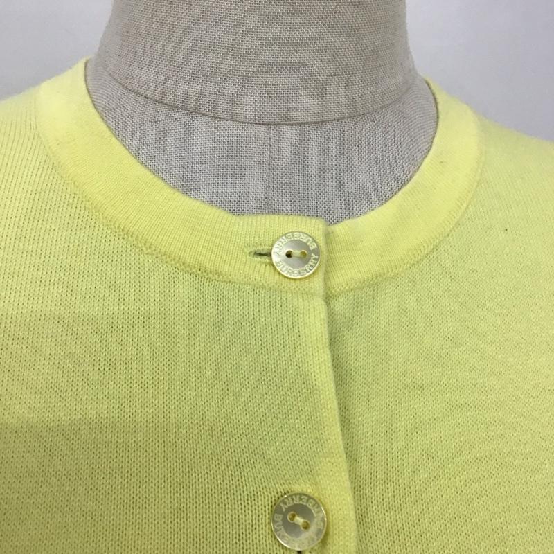 バーバリー BURBERRY カーディガン 長袖 1 無地 黄 / イエロー / レディース USED 古着 中古 10109123