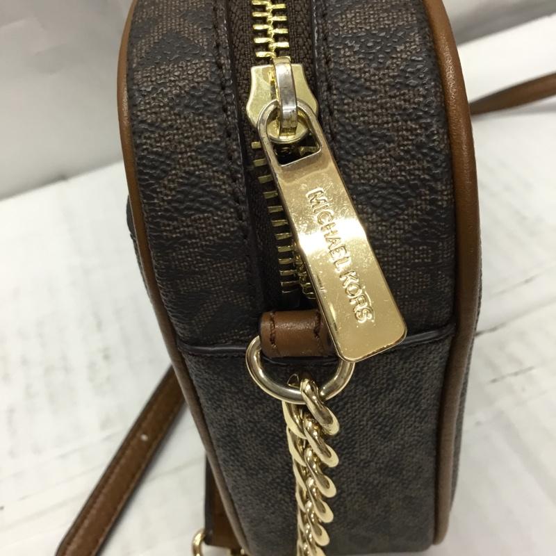マイケルコース MICHAEL KORS ショルダーバッグ ショルダーバッグ 35H8GFTC7B チェーンショルダー 総柄 ダークブラウン / ダークブラウン / X 茶 / ブラウン / レディース USED 古着 中古 10107596