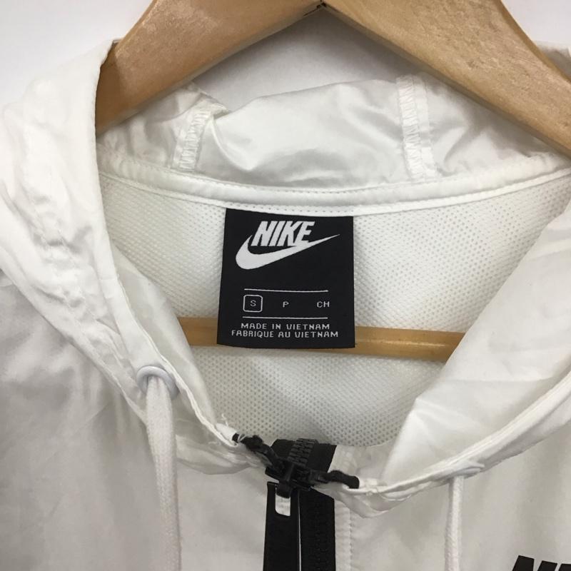 ナイキ NIKE ジャケット、上着 ジャンパー、ブルゾン AJ2983-102 ウーブン ジャケット スポーツウェア S ロゴ、文字 白 / ホワイト / X 黒 / ブラック / レディース USED 古着 中古 10108112