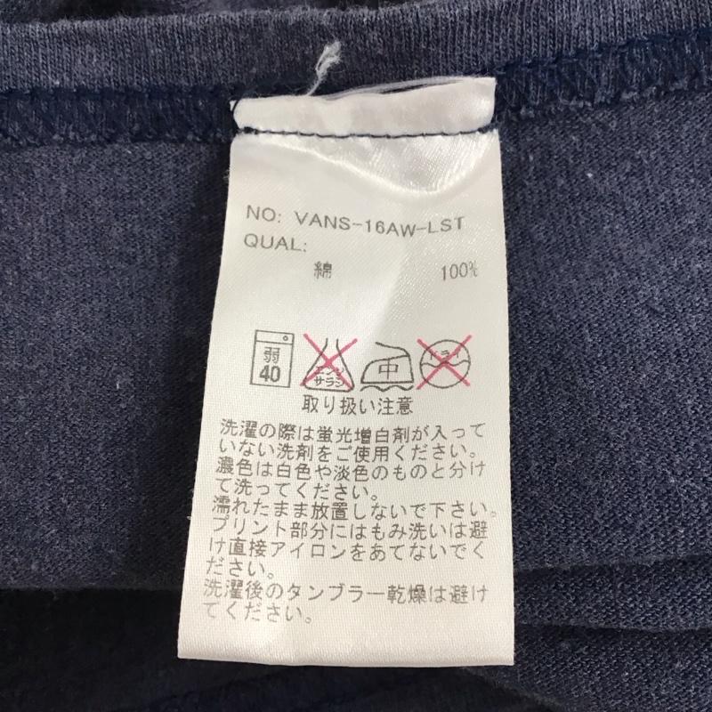 バンズ VANS カットソー 長袖 長袖カットソー クルーネックカットソー ロングスリーブカットソー プリントTシャツ s.d M ロゴ、文字 紺 / ネイビー / メンズ USED 古着 中古 10119539