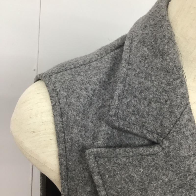 ザラ ZARA ベスト ベスト ロングベスト ノースリーブ バックスリット S 無地 灰 / グレー / レディース USED 古着 中古 10126911
