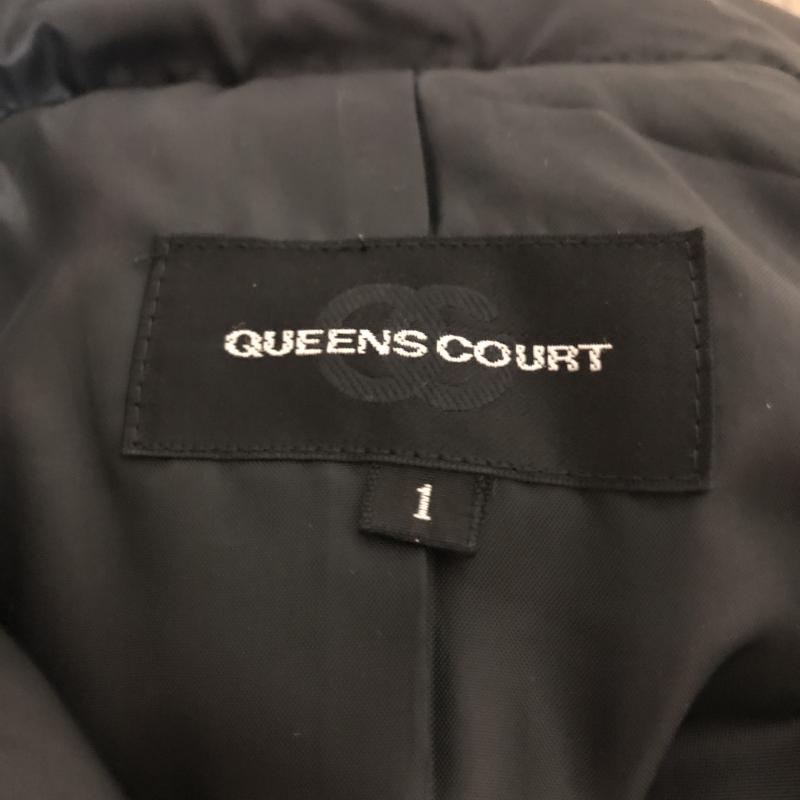 クイーンズコート QUEENS COURT コート ダウンコート 1 無地 黒 / ブラック / X 茶 / ブラウン / レディース USED 古着 中古 10008643