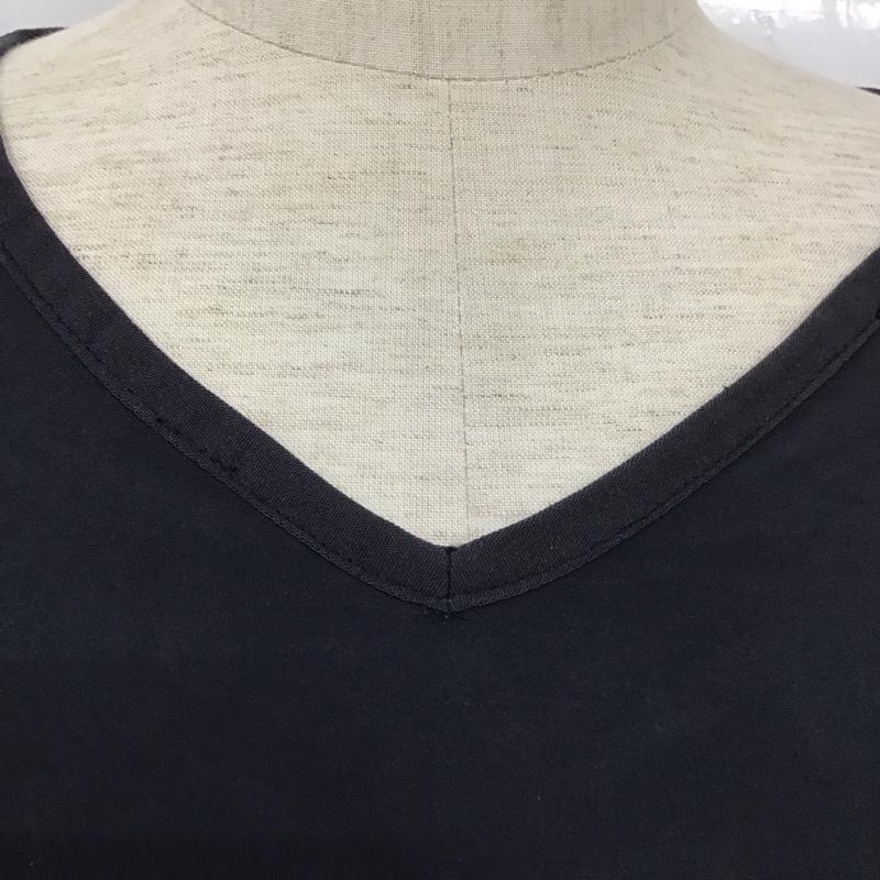 マジェスティック MAJESTIC カットソー 長袖 長袖カットソー Vネックカットソー 長袖Tシャツ ロングスリーブカットソー スポーツウェア M ロゴ、文字 紺 / ネイビー / メンズ USED 古着 中古 10111115