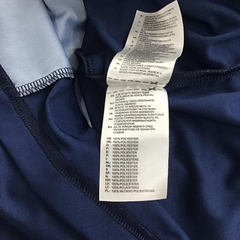 アディダス adidas Tシャツ 半袖 半袖カットソー プリントTシャツ ユニフォーム スポーツウェア M ロゴ、文字 紺 / ネイビー / メンズ USED 古着 中古 10136725