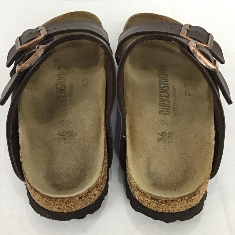 ビルケンシュトック BIRKENSTOCK サンダル サンダル 36 ベルト ロゴ、文字 茶 / ブラウン / レディース USED 古着 中古 10132470