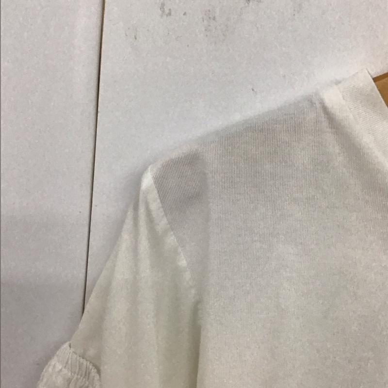 レプシィム LEPSIM カットソー 半袖 LP062439AD 異素材フリルチュニック フリル袖Tシャツ FREE 無地 白 / ホワイト / レディース USED 古着 中古 10131747
