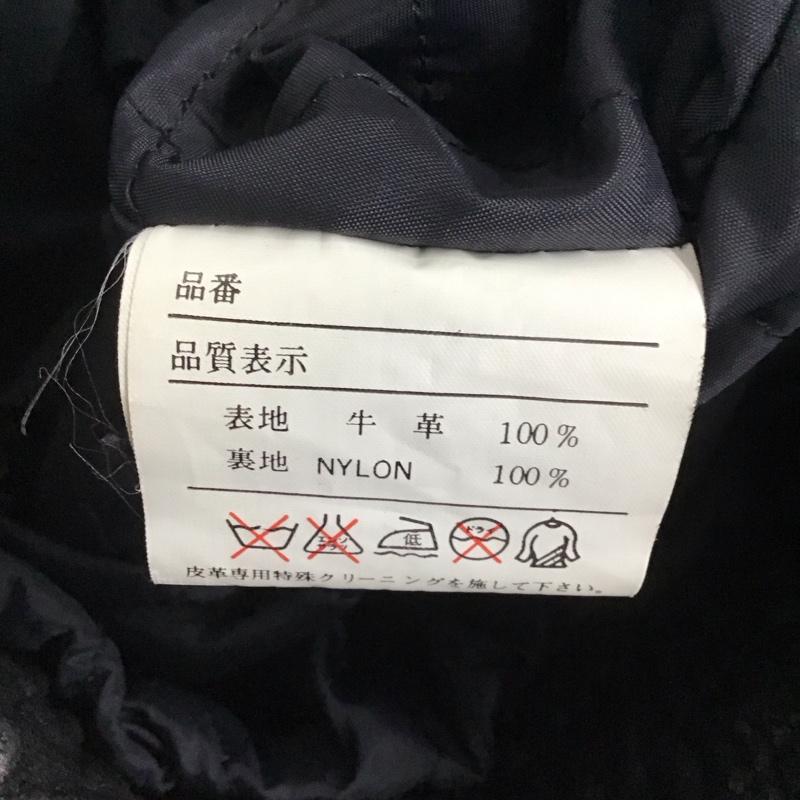 古着 USED ジャケット、上着 ライダース カウレザージャケット ジップアップジャケット カラージャケット FREE 無地 黒 / ブラック / メンズ USED 古着 中古 10135830