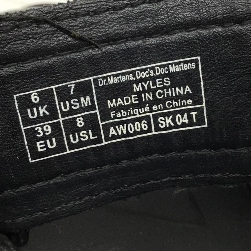 ドクターマーチン Dr.Martens サンダル サンダル MYLES シャークソール UK6 レザーサンダル AW006 US:8 無地 黒 / ブラック / レディース USED 古着 中古 10119085