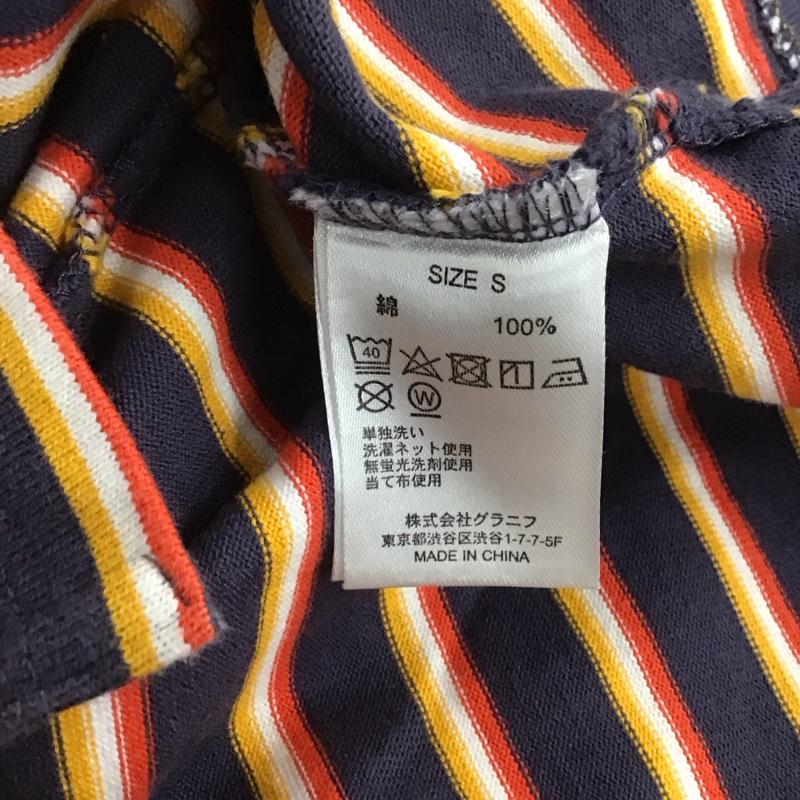 デザインティーシャツストアグラニフ Designtshirtsstoregraniph Tシャツ 半袖 半袖カットソー プリントTシャツ クルーネックカットソー S ボーダー柄 マルチカラー / マルチカラー / メンズ USED 古着 中古 10145741