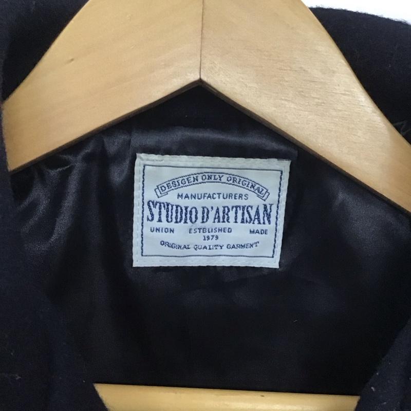 ステュディオ・ダ・ルチザン STUDIO D ARTISAN コート コート一般 ピーコート アウター ダブル L 無地 紺 / ネイビー / メンズ USED 古着 中古 10139045