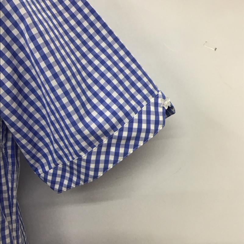 アベイシングエイプ A BATHING APE シャツ、ブラウス 半袖 半袖シャツ カラーシャツ 半袖カットソー チェックシャツ M チェック 白 / ホワイト / X 青 / ブルー /  メンズ USED 古着 中古 10112819