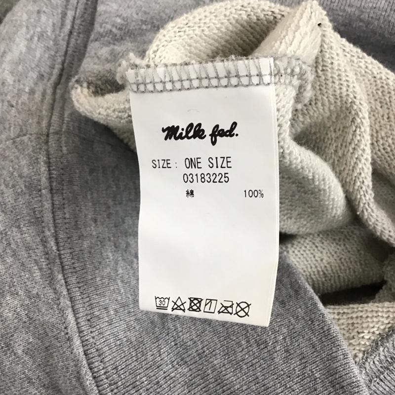 ミルクフェド MILKFED. パーカー 長袖 長袖パーカー フード付きパーカー プリントスウェット トレーナー ロゴ、文字 灰 / グレー / レディース USED 古着 中古 10119054