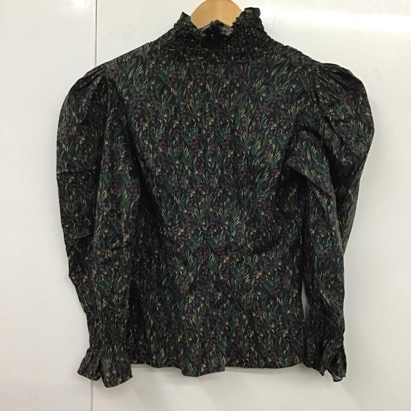 ザラ ZARA カットソー 長袖 2070/001/800 balloons puffy sleeves high neck top M 総柄 マルチカラー / マルチカラー / レディース USED 古着 中古 10131851