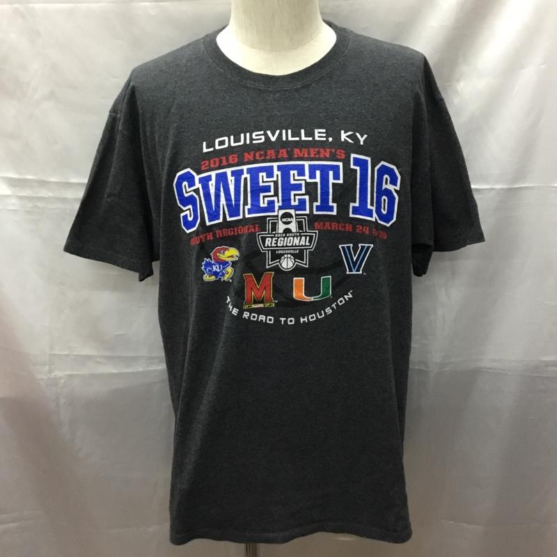 チャンピオン Champion Tシャツ 半袖 半袖カットソー プリントTシャツ クルーネックカットソー 古着 L プリント 灰 / グレー / メンズ USED 古着 中古 10108265