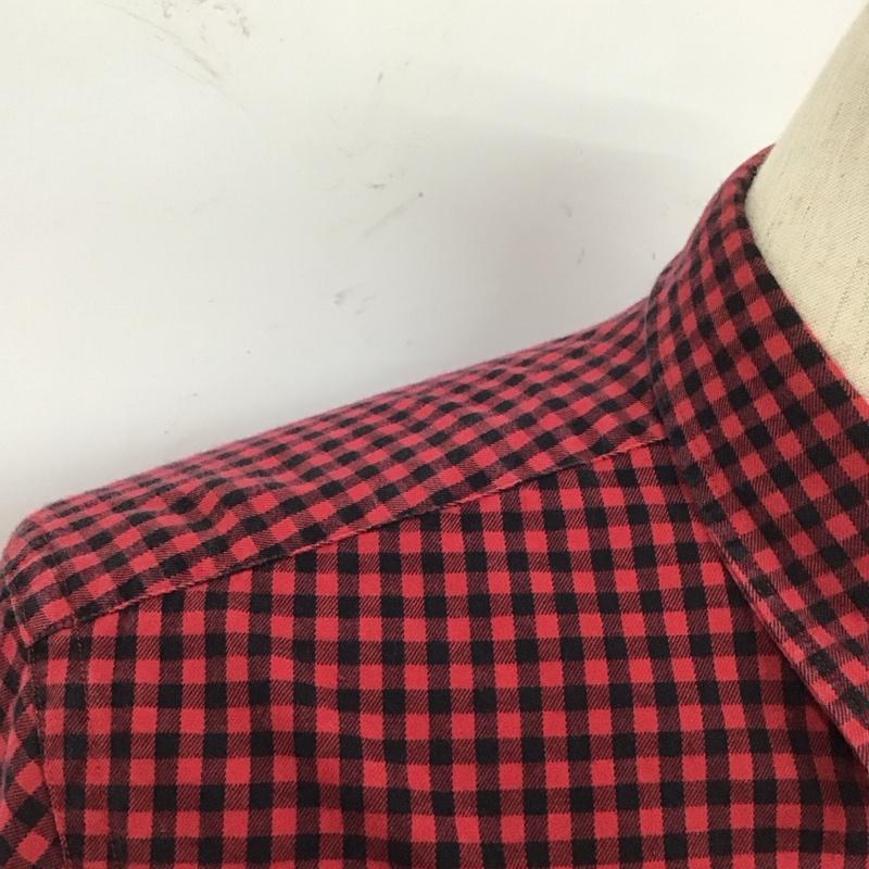 ラルフローレン RALPHLAUREN シャツ、ブラウス 長袖 長袖シャツ カラーシャツ ポケットシャツ 長袖カットソー チェックシャツ チェック 黒 / ブラック / X 赤 / レッド /  メンズ USED 古着 中古 10110931