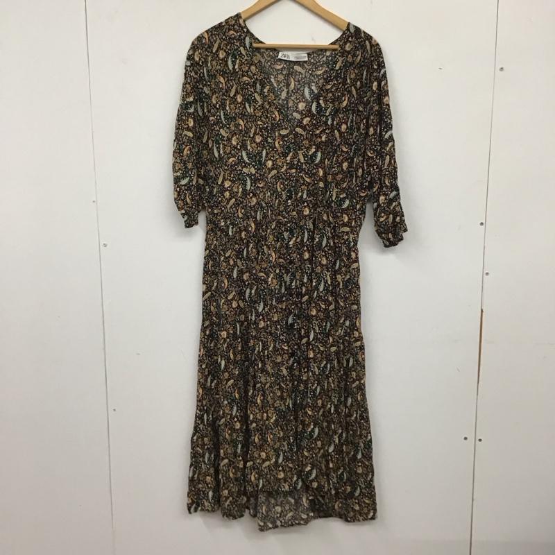 ザラ ZARA ワンピース ロングスカート M 総柄 マルチカラー / マルチカラー / レディース USED 古着 中古 10137449