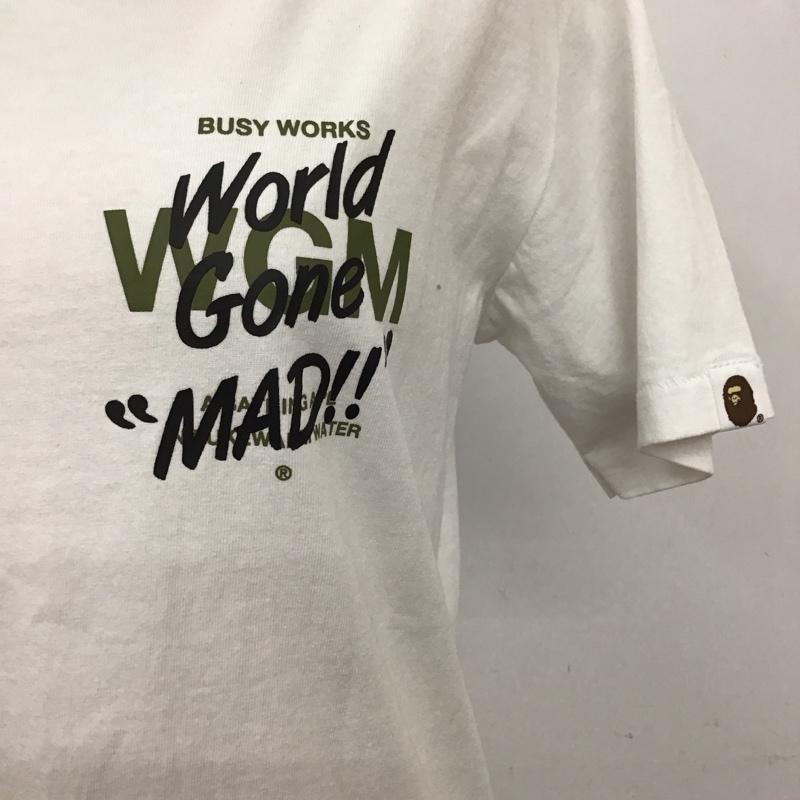 アベイシングエイプ A BATHING APE Tシャツ 半袖 半袖カットソー プリントTシャツ クルーネックカットソー XS プリント 白 / ホワイト / レディース USED 古着 中古 10117487