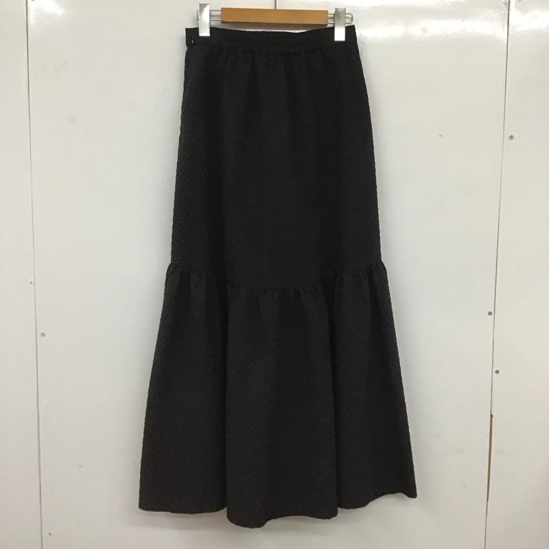 ローリーズファーム LOWRYS FARM スカート ロングスカート FREE 無地 黒 / ブラック /  レディース USED 古着 中古 10133306