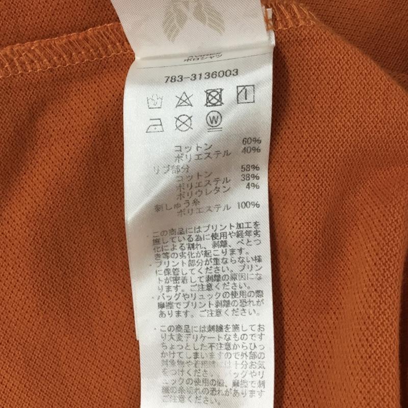アヴィレックス AVIREX ポロシャツ 半袖 半袖 XL ロゴ、文字 橙 / オレンジ / メンズ USED 古着 中古 10108976