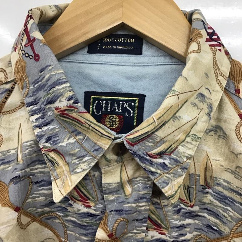 チャップス CHAPS シャツ、ブラウス 半袖 半袖シャツ プリントシャツ カラーシャツ プリント マルチカラー / マルチカラー / メンズ USED 古着 中古 10132381