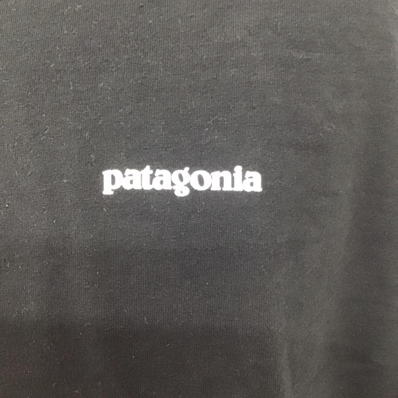 パタゴニア patagonia カットソー 長袖 長袖カットソー クルーネックカットソー ロングスリーブカットソー プリントTシャツ L ロゴ、文字 黒 / ブラック /  メンズ USED 古着 中古 10110886