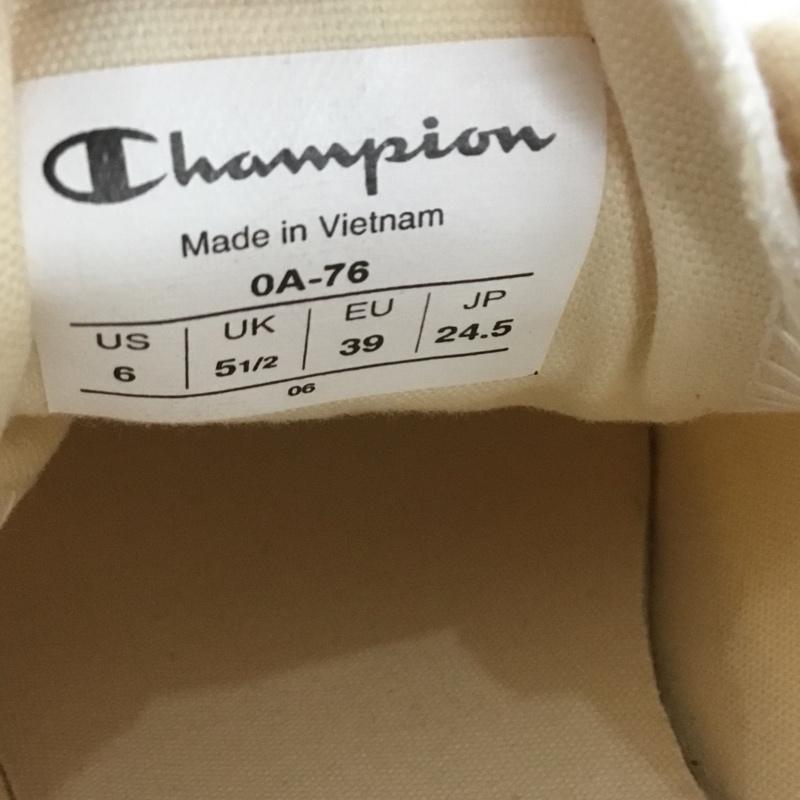 チャンピオン Champion スニーカー スニーカー CENTER COURT SLIP スリッポン 24.5cm 24.5cm ロゴ、文字 オフホワイト / オフホワイト / レディース USED 古着 中古 10125697