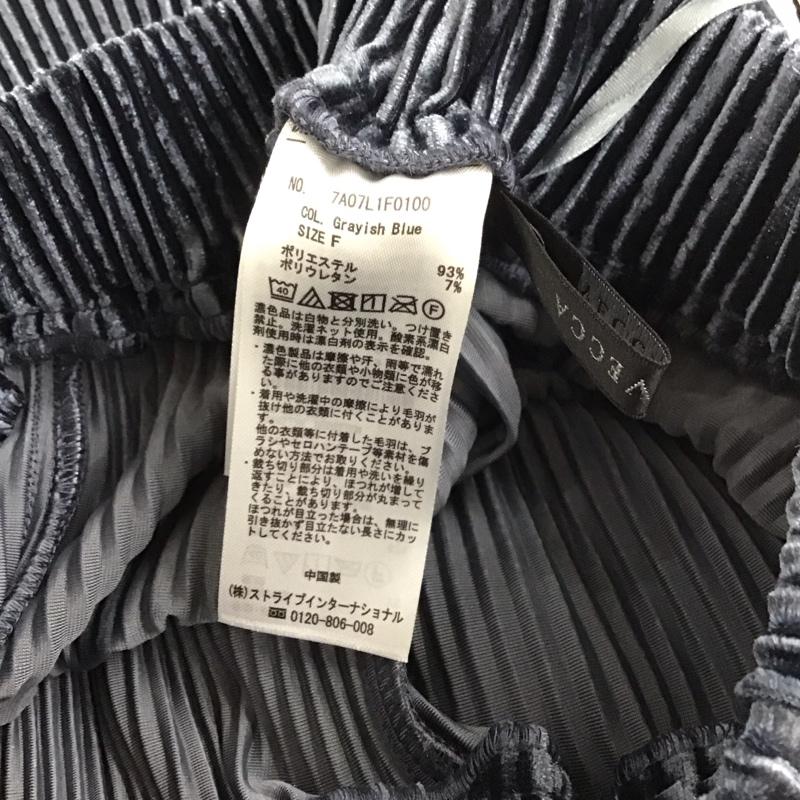 イェッカヴェッカ YECCA VECCA ボトムス ボトムス ベロアプリーツパンツ FREE 無地 青 / ブルー / レディース USED 古着 中古 10137254