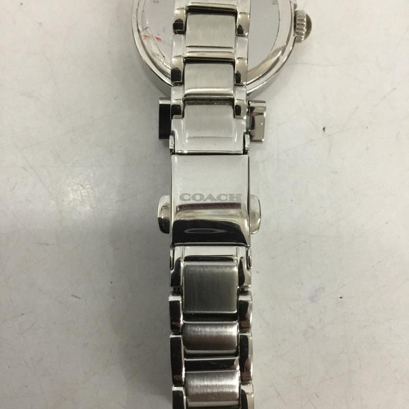 コーチ COACH 腕時計 アナログ(クォーツ式) 14501967 箱有 ロゴ、文字 銀 / シルバー / レディース USED 古着 中古 10134877
