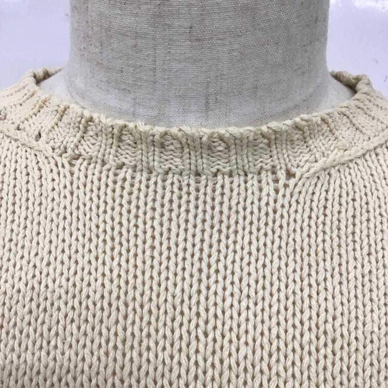 ポロバイラルフローレン Polo by RALPH LAUREN ニット、セーター 長袖 長袖ニットカットソー ニット セーター クルーネックニット M ロゴ、文字 ベージュ / ベージュ / メンズ USED 古着 中古 10114977