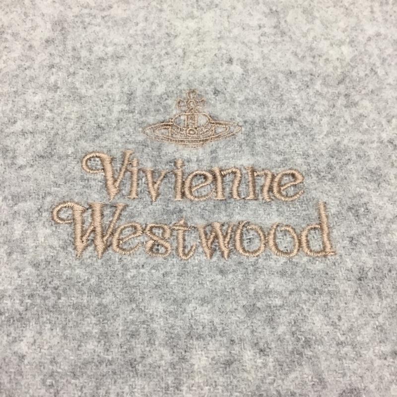 ヴィヴィアンウエストウッド Vivienne Westwood マフラー マフラー ウール フリンジ オーブ ロゴ、文字 灰 / グレー / レディース USED 古着 中古 10108906
