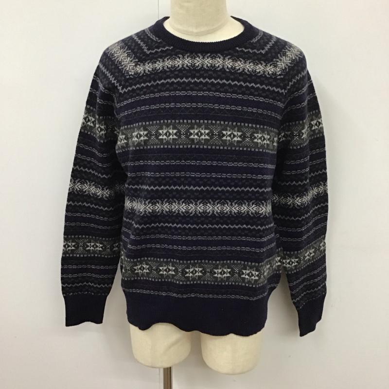 ブルックスブラザーズ BROOKS BROTHERS ニット、セーター 長袖 長袖ニットカットソー ニット セーター クルーネックニット M 総柄 マルチカラー / マルチカラー / メンズ USED 古着 中古 10113733