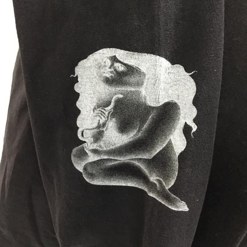ステューシー STUSSY カットソー 長袖 長袖カットソー プリントTシャツ クルーネックカットソー ロングスリーブカットソー M ロゴ、文字 黒 / ブラック / メンズ USED 古着 中古 10106594