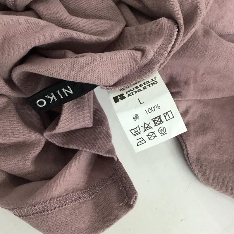 ラッセルアスレティック Russell Athletic Tシャツ 半袖 半袖カットソー プリントTシャツ クルーネックカットソー L ロゴ、文字 紫 / パープル / メンズ USED 古着 中古 10130571