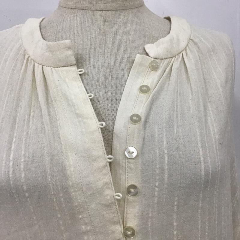 ダブルクローゼット w closet ワンピース ロングスカート 343199 長袖 前後着 無地 アイボリー / アイボリー / レディース USED 古着 中古 10117381