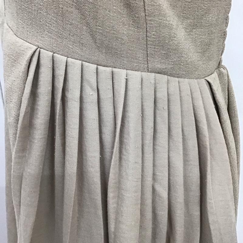 ダブルクローゼット w closet ワンピース ロングスカート 323360 脇プリーツ ジャンスカ 無地 ベージュ / ベージュ / レディース USED 古着 中古 10117732