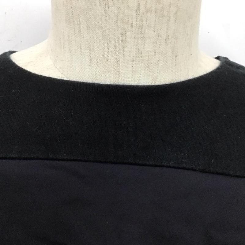 ハレ HARE カットソー 半袖 半袖カットソー クルーネックカットソー フリルカットソー 切り替えカットソー M 無地 黒 / ブラック / X 紺 / ネイビー / メンズ USED 古着 中古 10106733